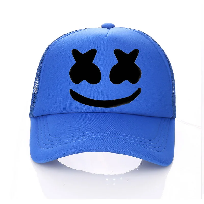 5 Кепка с мордочкой Marshmello, детская бейсболка, Кепка Для Взрослых, солнцезащитная Кепка s, мужские летние черные шапки, регулируемый размер, Детская/унисекс сетчатая Кепка, логотип на заказ - Цвет: 5