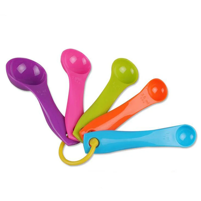 5 Pcs Multi-Color Measuring Spoons Plastic Libra Kitchen Scales Baking Pastry Tool Weighing Tools Kitcehn Gadget 2019 | Дом и сад