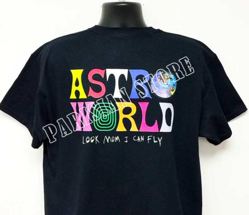 Трэвиса Скотта ASTROWORLD look mom i can fly CONCERT MERCH летние мужские и женские хлопковые футболки хип-хоп уличные костюмы