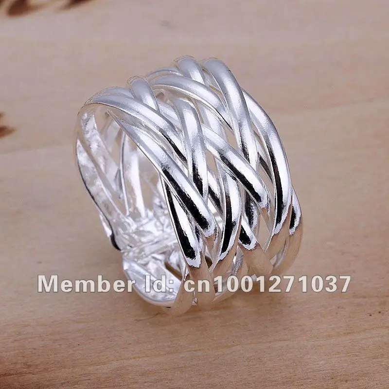 Оптовая продажа 2017 Rushed Anillos обручальное R022 Стерлинговое Серебро 925 Модные женские