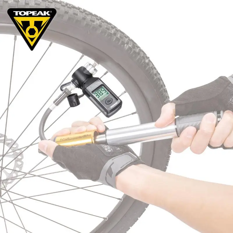 Topeak TSG-02 TSUTG-03 велосипедный цифровой SmartGauge электронные воздуха в шинах Давление манометр велосипед 250/300 фунтов/кв. дюйм ЖК-дисплей вращающейся головкой