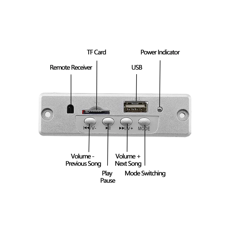 5 в MP3-плеер декодер не допускающий потерь плата 3W усилитель стерео USB MP3 WAV декодирование TF fm-радио модуль с пультом дистанционного управления для динамика