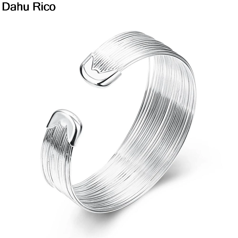 Многострочные линии манжета на руку браслет манжет jonc серебристого цвета egito schmuck