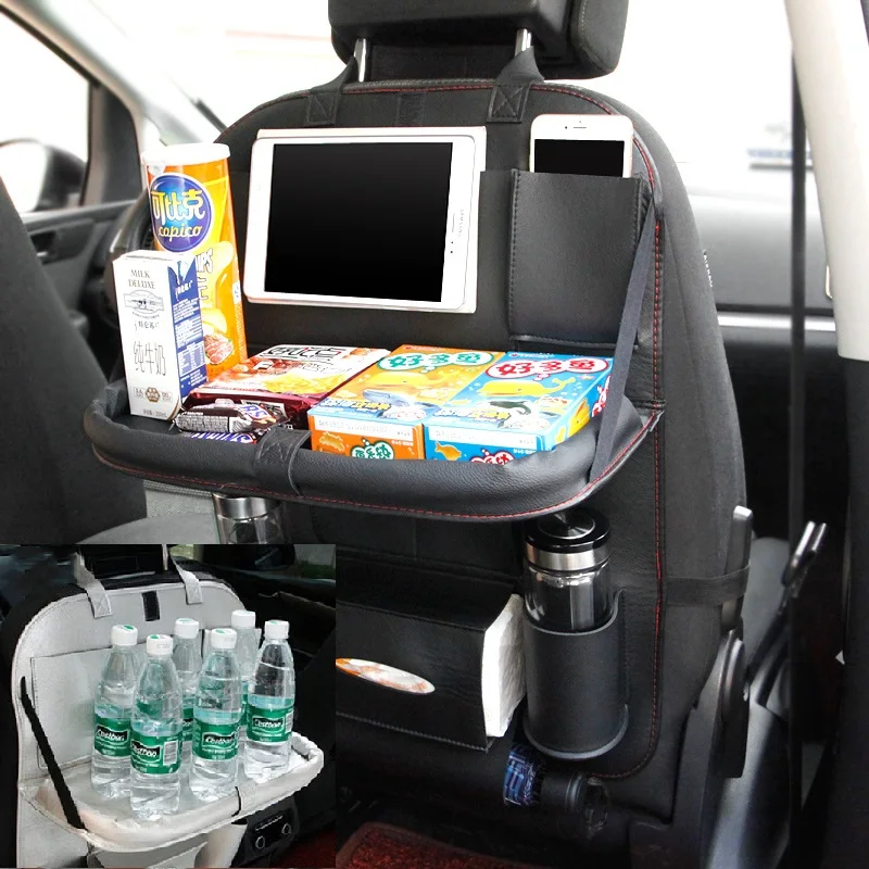 Кожаная автомобильная сумка для хранения на спинку сиденья авто Органайзер