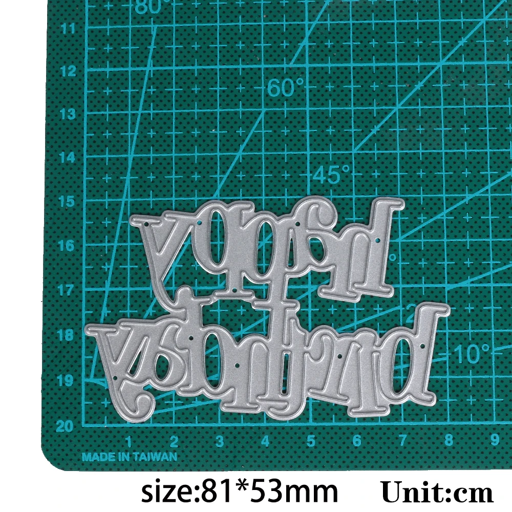 

2020 New Word Happy Birthday Metal Cutting Dies Embossing Stencils For DIY Photo Album Decor Greeting Paper Card Making Crafts
