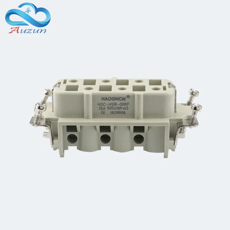 H16B-HSB-006-1 6 ядер Тяжелый воздушный разъем сбоку для двойной пряжки 35 a500v винтовое соединение
