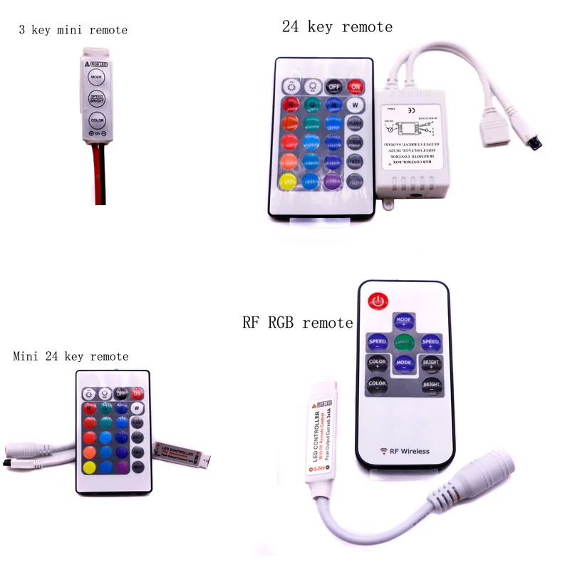 RGB Светодиодная лента аксессуары DC 12V 3key/24key/44 key IR RF пульт дистанционного