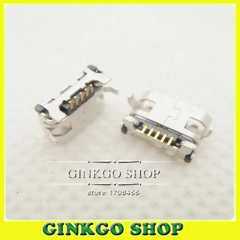 5 шт. Micro контактный USB разъем для зарядного устройства питания планшетного ПК Lenovo