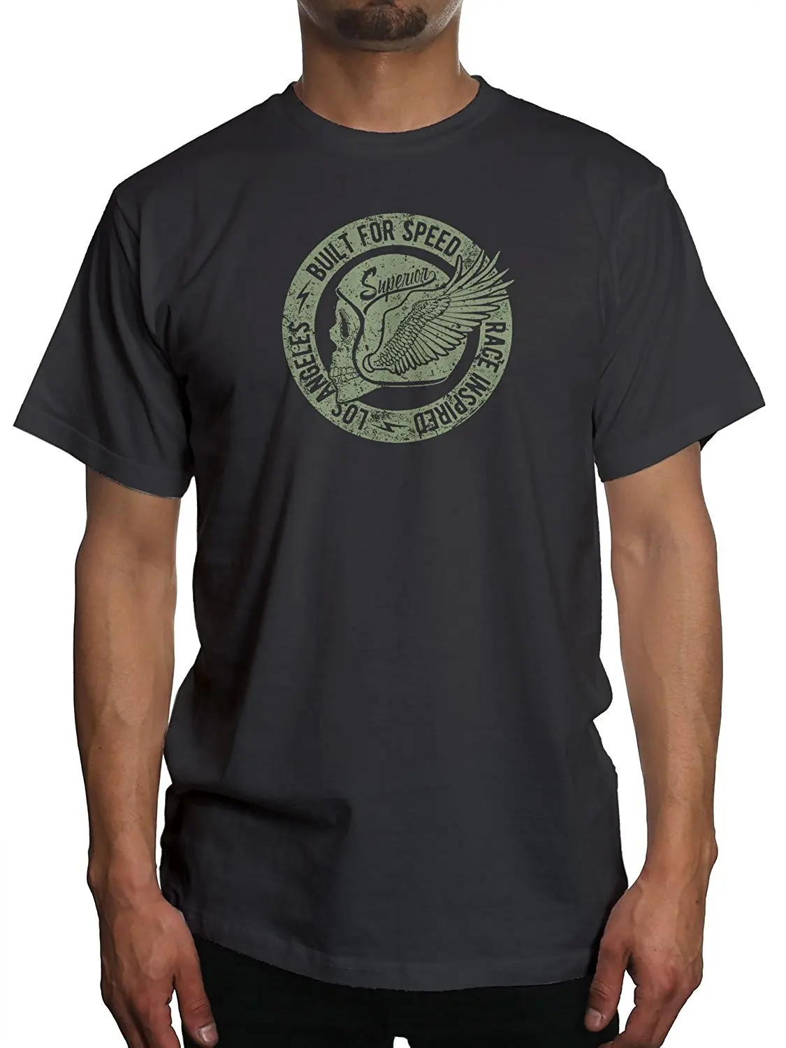 Лидер продаж 2019 модная Зеленая Мужская футболка с изображением черепа и молодого