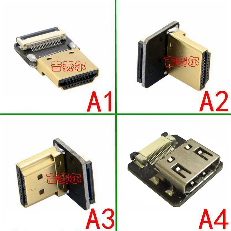 FPV Micro HDMI Mini HDMI 90 градусов адаптер 5 см-100 см FPC плоский HDMI кабель шаг 20pin для мультикоптера аэрофотосъемки