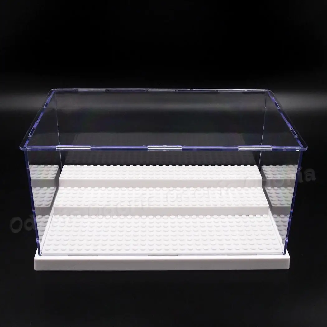 Odoria 24x14x12 см 3 шага строительные блоки Акриловые Дисплей чехол из прозрачного