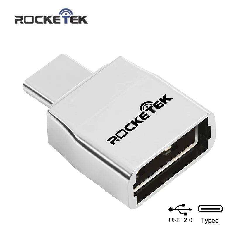 Rocketek Высокое качество USB 2,0 для type c OTG адаптер алюминиевый телефон тип-c аксессуары разъем для Xiaomi Oneplus LG Nexus 5X6 P