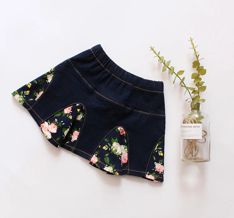 Джинсовая юбка для маленьких девочек Повседневная мини-юбка meisjes kleding на возраст