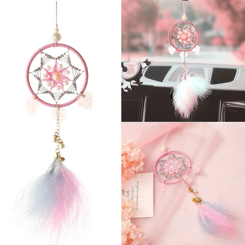 Pinks Ловец снов автомобиль кулон девушка мечта сердце порошок милый ветер Chime