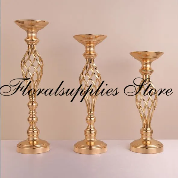 10 шт. золотые вазы с цветами подсвечники стойки свадебное украшение дорожный