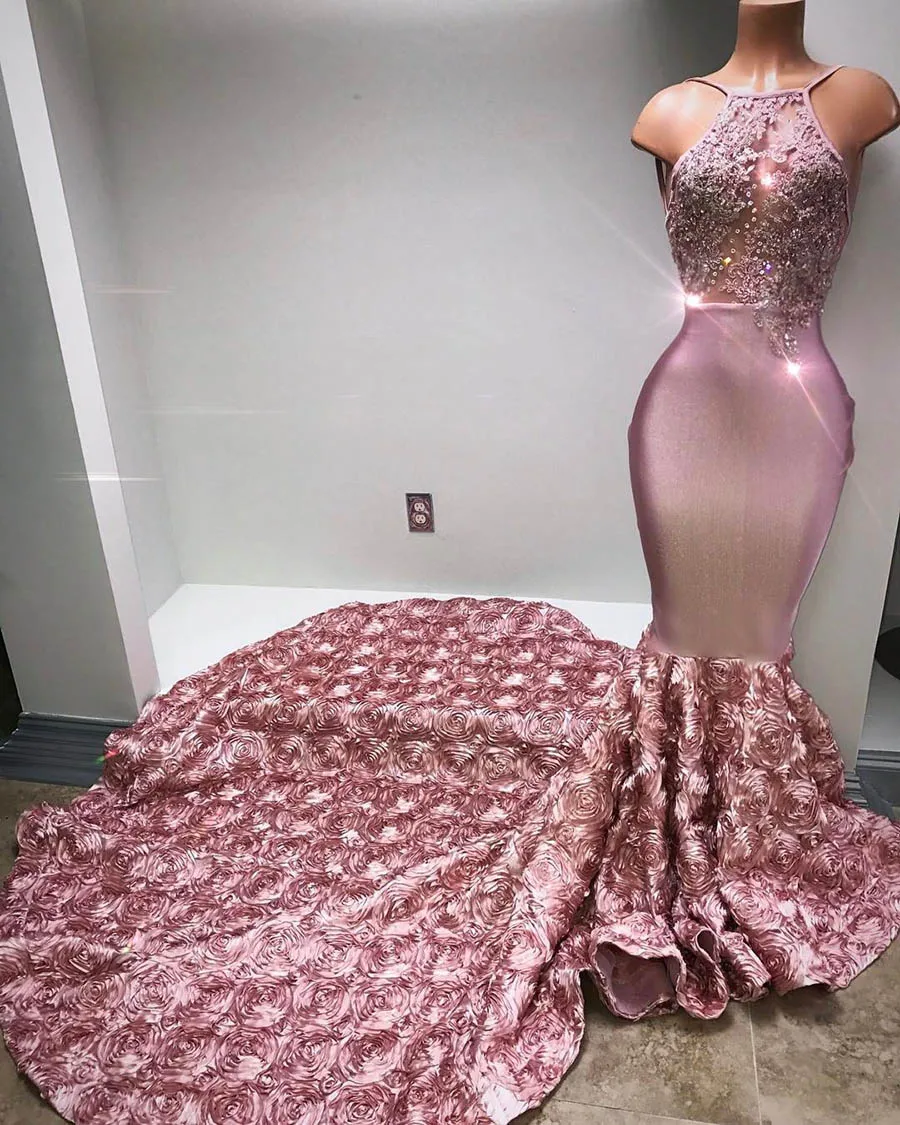 Sexy Long Evening Dresses for Wedding 2018 Spaghetti Strap Beaded with Train African Women Formal Party Gown Prom | Свадьбы и