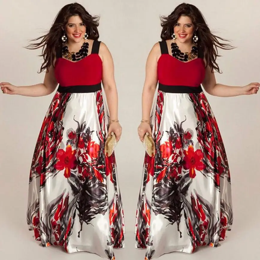 Женское длинное вечернее платье JAYCOSIN с цветочным принтом для выпускного вечера