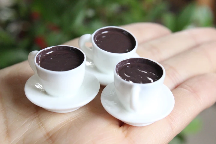 

10pcs/lot DIY resin cabochons accessories kawaii flat back resin foods coffee cup