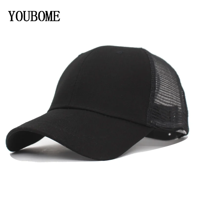YOUBOME Mesh Baseball Cap Women Snapback Hats Caps For Girls Summer Rhinestone Ponytail Casquette Bone Female Dad Hat | Аксессуары для