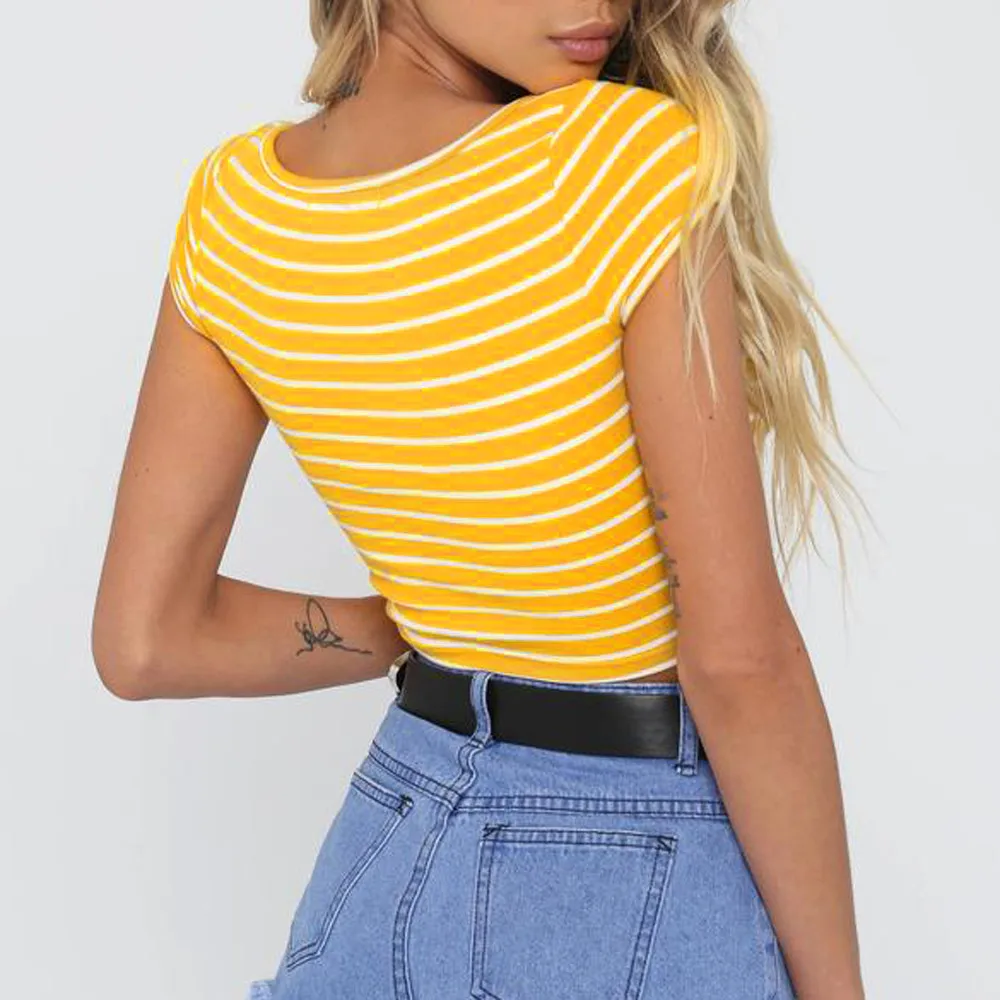 Женский сексуальный укороченный топ эстетический гранж в полоску женские топы с