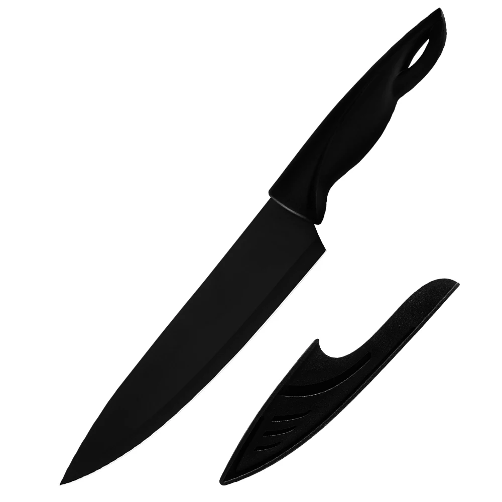 8 chef Набор кухонных ножей DAMASK 3Cr13mov шеф-поварские Ножи черный нож с пластиковой ручкой 6 шт. набор немецких кухонных ножей кухонные инструменты - Цвет: 8 chef