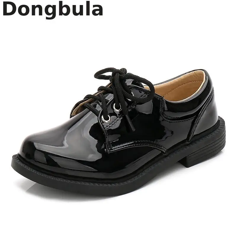 

2021 Boys Leather Shoes For Children Moccasins Shoes British Style School Performance Kids Wedding Party Shoes White Black Soft