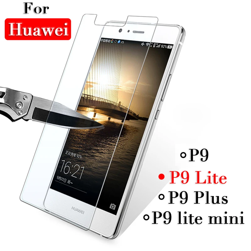 Защитное стекло для huawei p9 lite p9lite mini plus p 9 закаленное защиты экрана защитный чехол