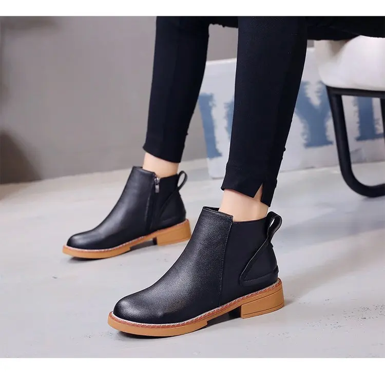Новинка 2019 года сезон осень-зима женские повседневные полусапожки на среднем