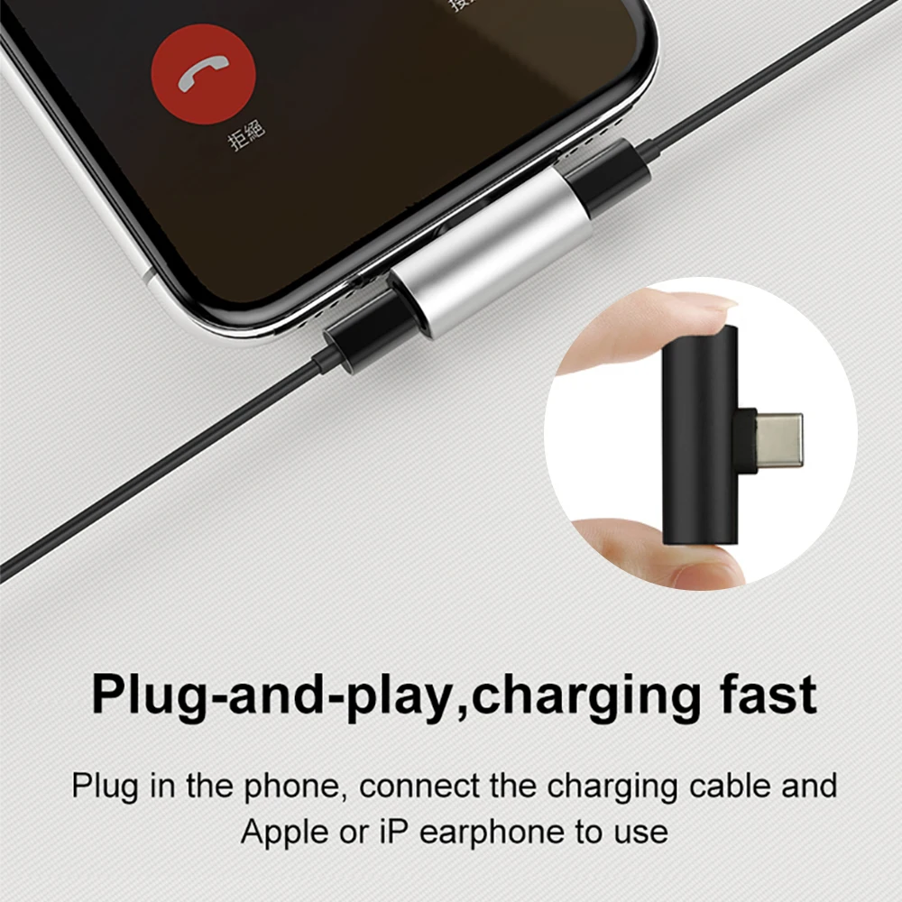 Разъем разветвитель Зарядное устройство USB c адаптер аудио зарядный кабель для