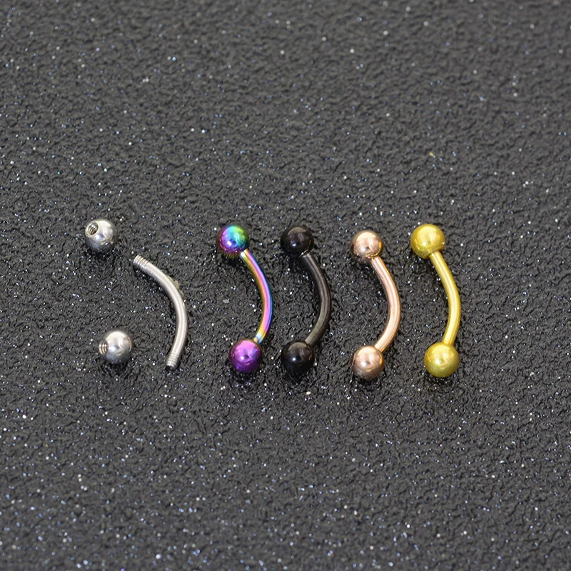 1 шт. высококачественное кольцо для пирсинга бровей из нержавеющей стали 316L 16g 3 мм