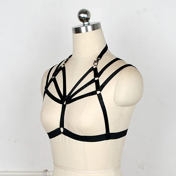 Сексуальный женский бюстгальтер harajuku в готическом стиле с бретельками бикини