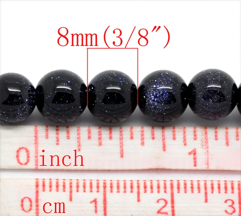 FUNIQUE 8 мм бусины из натурального камня круглые темно-синие пески камень свободные