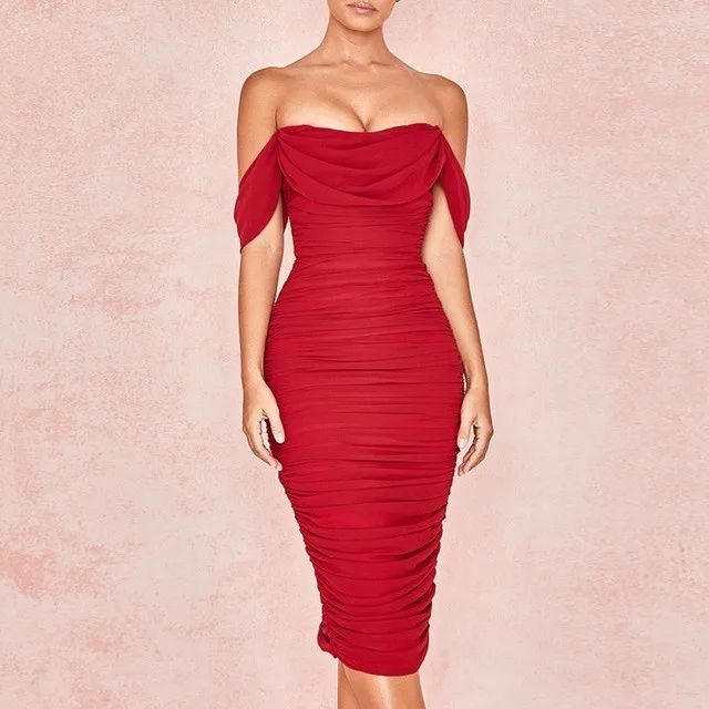 Red Justchicc, кружевное Плиссированное женское платье, вечерние, сексуальное, облегающее, макси платье, лето, новинка, необычное, Пляжное, длинное, элегантное, Vestido - Цвет: Red