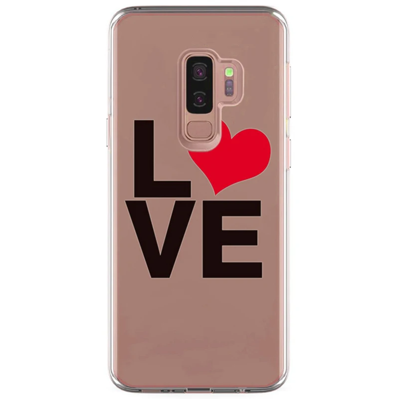For Samsung Galaxy S9 S9Plus S8 Plus S7 edge A3 A5 2016 2017 TPU Soft love Flaming red lips Painted Desig Cover Case Fundas E323 |