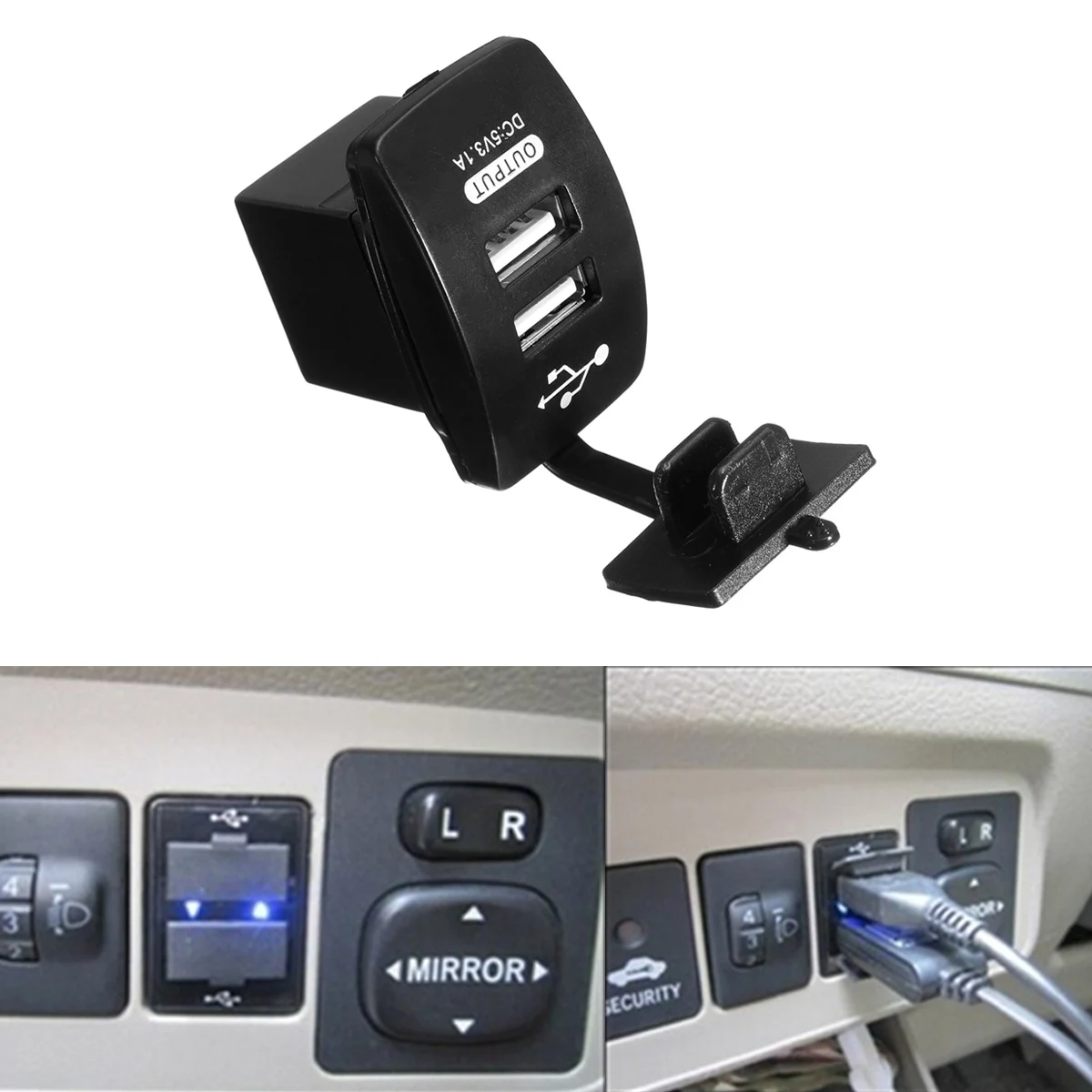Универсальная мотоциклетная двойная USB розетка для автомобильного прикуривателя Зарядное устройство адаптер питания сплиттер 12V 1A 2.1A водонепроницаемый