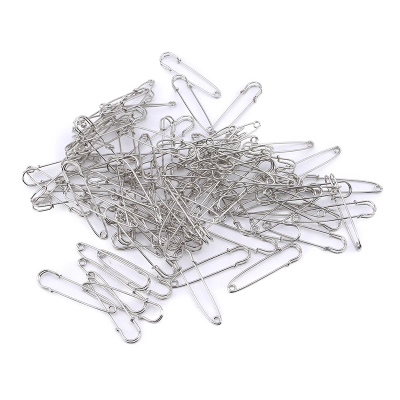 100 шт. новая сверхбольшая стальная безопасная булавка безопасные булавки брошь