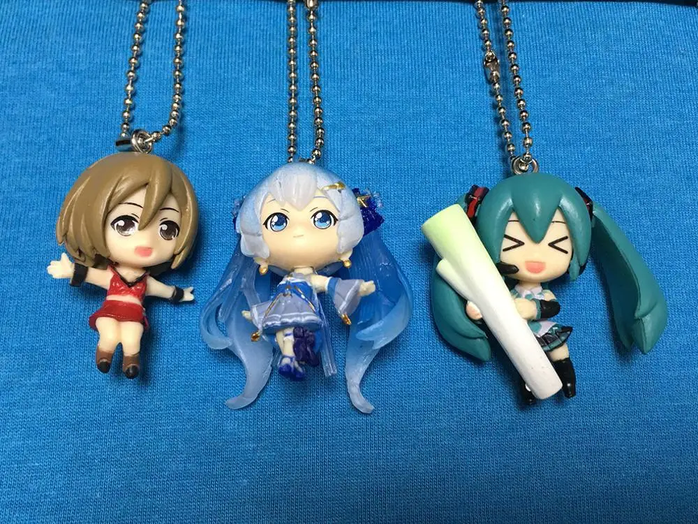 Новое поступление Hatsune Miku японский аниме Рисунок ПВХ брелок-подвеска для мобильного телефона ремень кулон