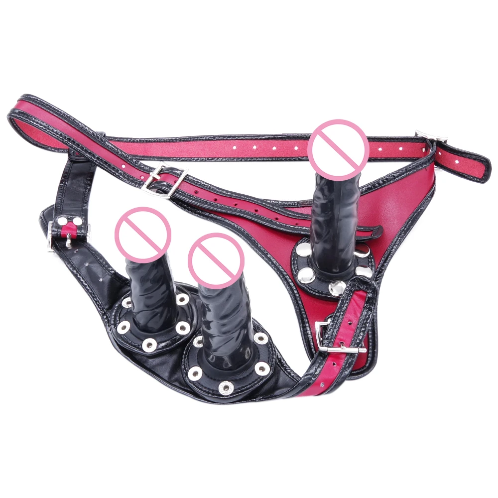 Силиконовый двойной фаллоимитатор Tpe съемный страпон для геев мастурбации трусы