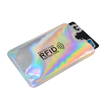 6 шт Многоцветный Анти Rfid Блокировка ридер замок банк держатель для карт ID карты Чехол Rfid защита металлический кредитный держатель для карт Алюминий - Цвет: Bright
