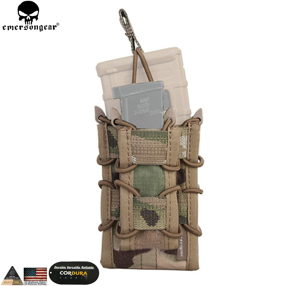Emersongear 5.56 Magazine Pouch for Rifle M4 / M14 / AK /G3 Pistol M92 /1911/HK45 Airsoft Molle Mag Pouch Holder Multicam