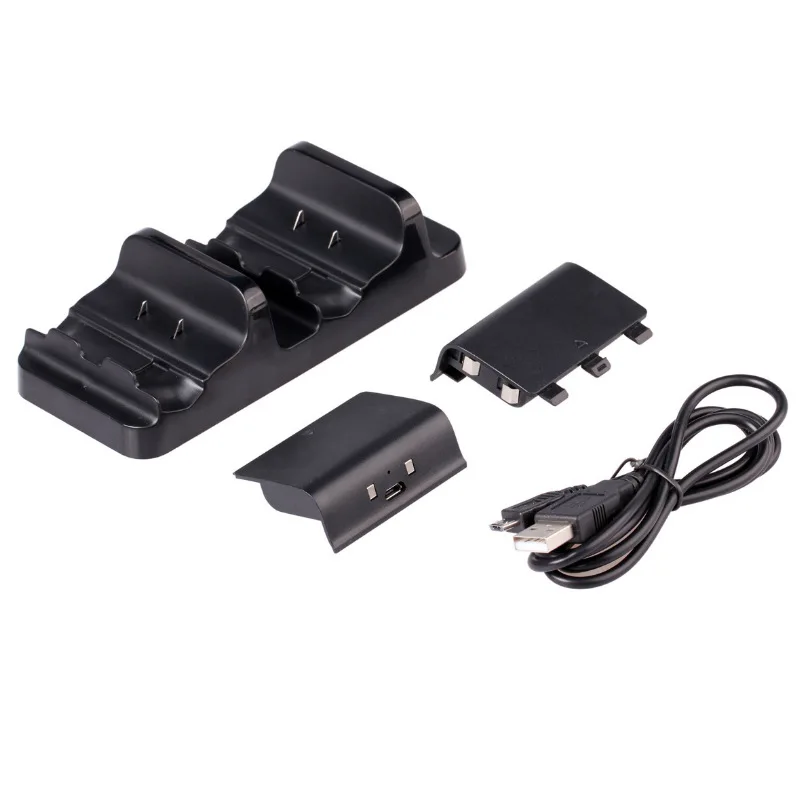 

50pcs Wireless Controller Game Pad Dual Controller Charging Dock Station Charger Stand Battery Charger Set for Xbox One