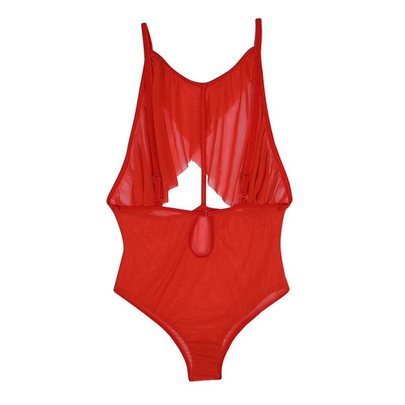 Для женщин пикантные нижнее белье, комбинация сетки See Through Sheer выдалбливают бюст и спинки эротический купальник боди комбинезон ночное белье