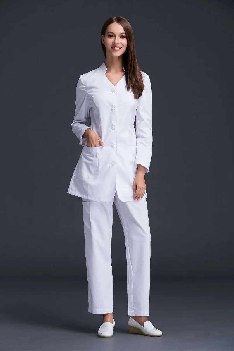 Новый дизайн осенняя женская униформа для медсестры с длинным рукавом против