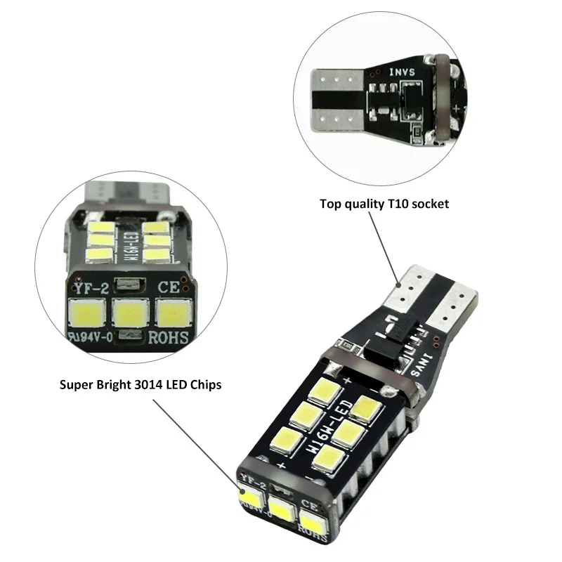 2X Canbus 2835 SMD 921 912 T15 W16W 15 светодиодный Автомобильный обратный светильник Резервное