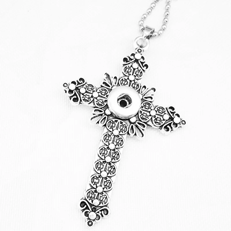 

cross pendant Necklace Suitable for 12mm snaps NC556