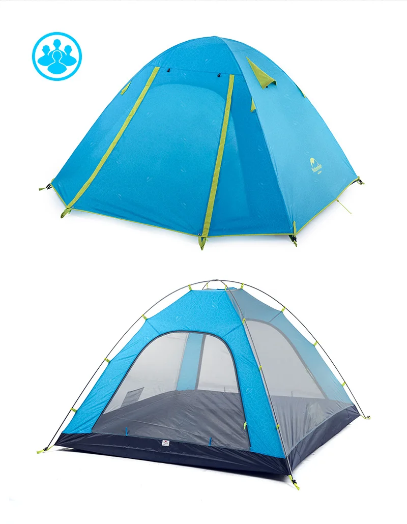 NatureHike 4 сезона 215x215x130 см двойной слой 4 Человек Открытый Кемпинг поход путешествия палатка P4 пляж солнце УФ Защита палатка