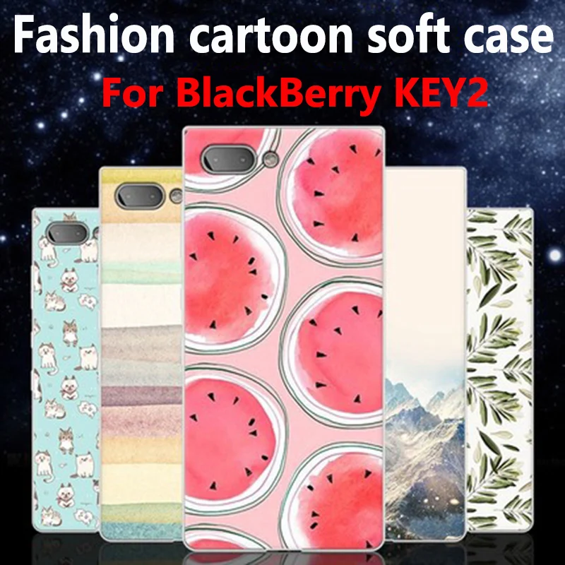 2 шт. чехол для BlackBerry KEY2 с милым мультяшным рисунком мягкий KEY Black Berry чехлы задней