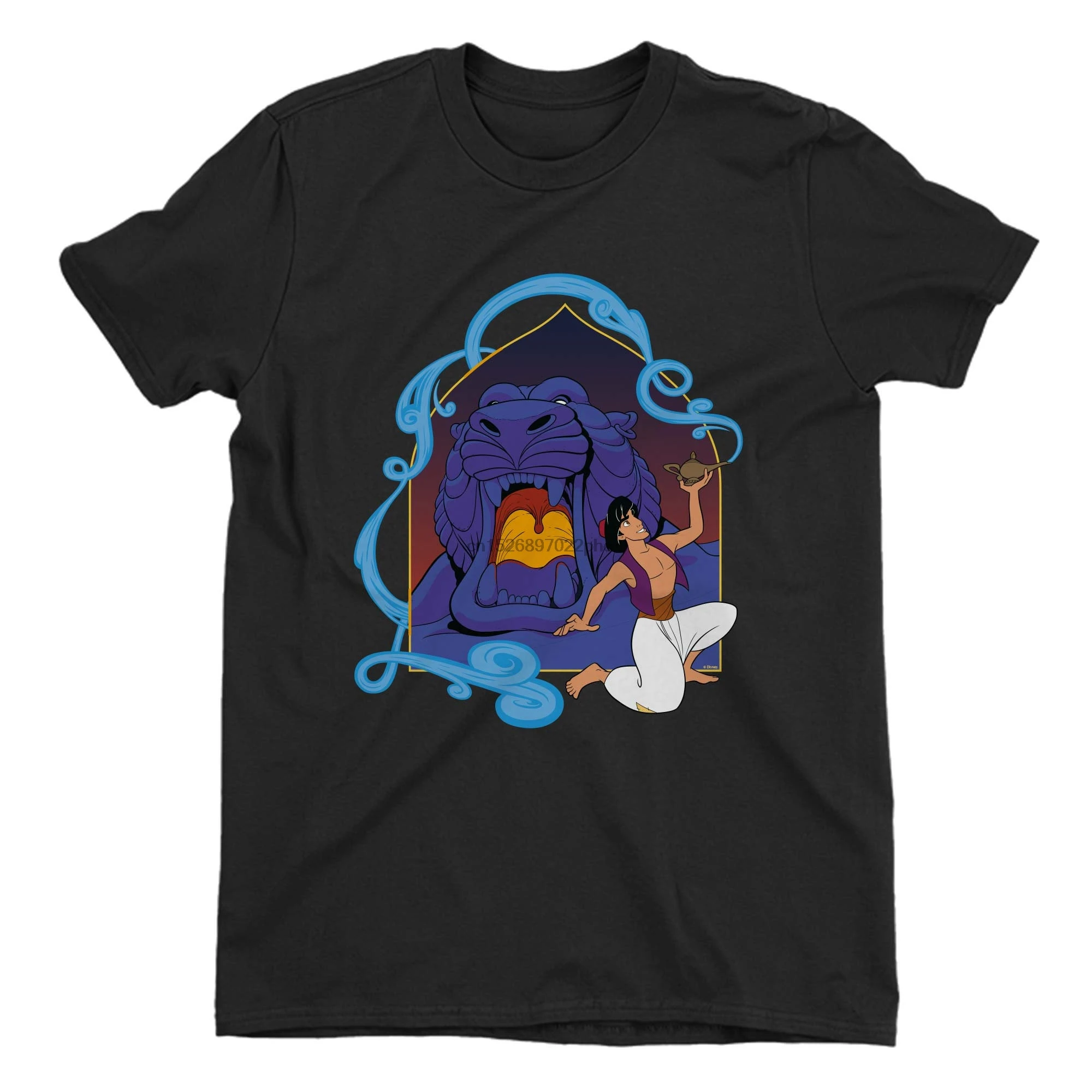 Футболка Aladdin мужская с принтом пещера чудес тенниска коротким рукавом и круглым