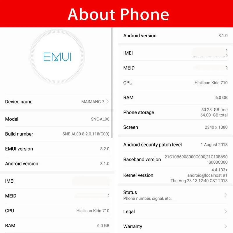 Huawei mate 20 lite Maimang 7 смартфон 6 3 &quotполный экран Kirin 710 Восьмиядерный Android 8 1 Quad AI камера