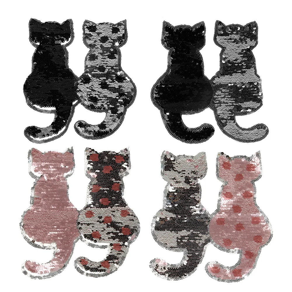 2018 Новый cat Реверсивный изменить цвет пайетки пришить патч для одежды DIY